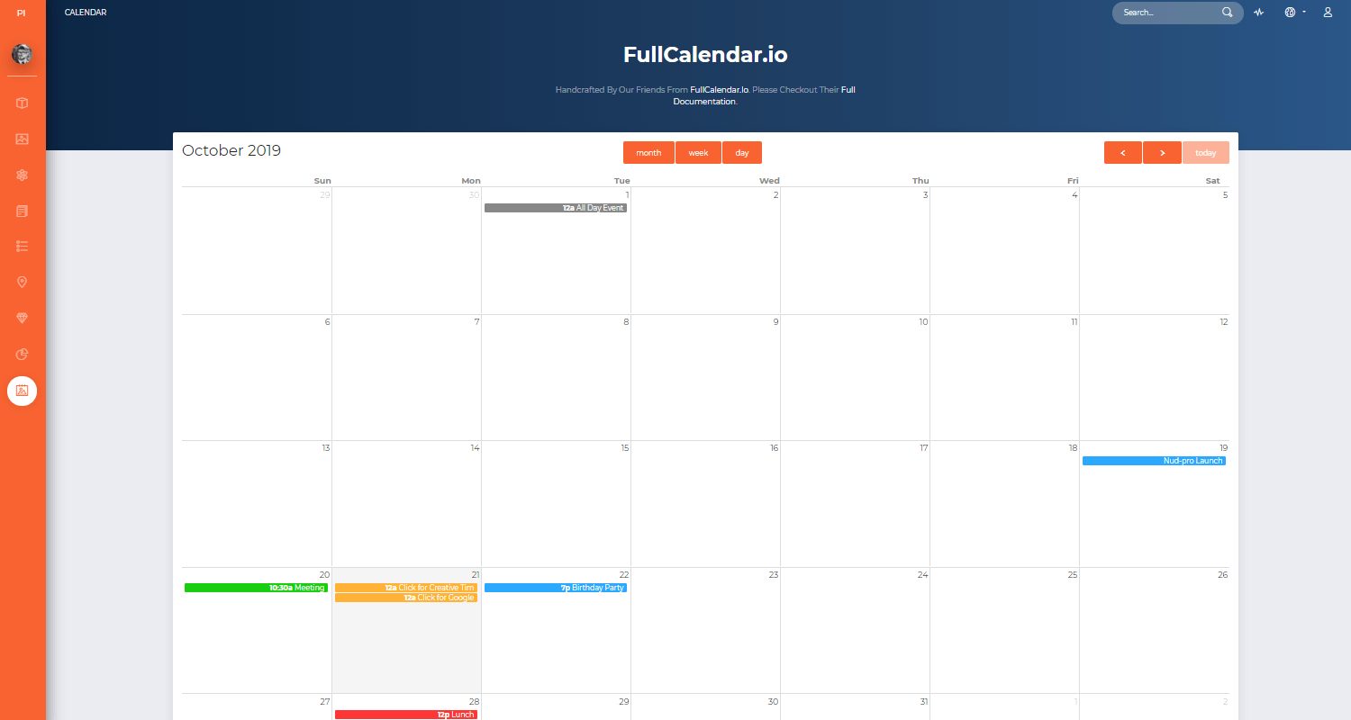 Flask Dashboard Now UI Pro - App Screen.