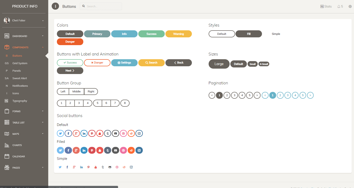 Flask Dashboard Paper Pro - App Screen.