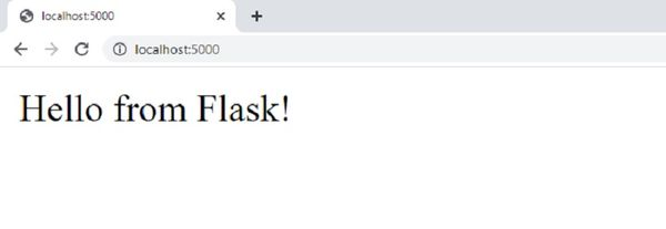 Hello World from Flask.