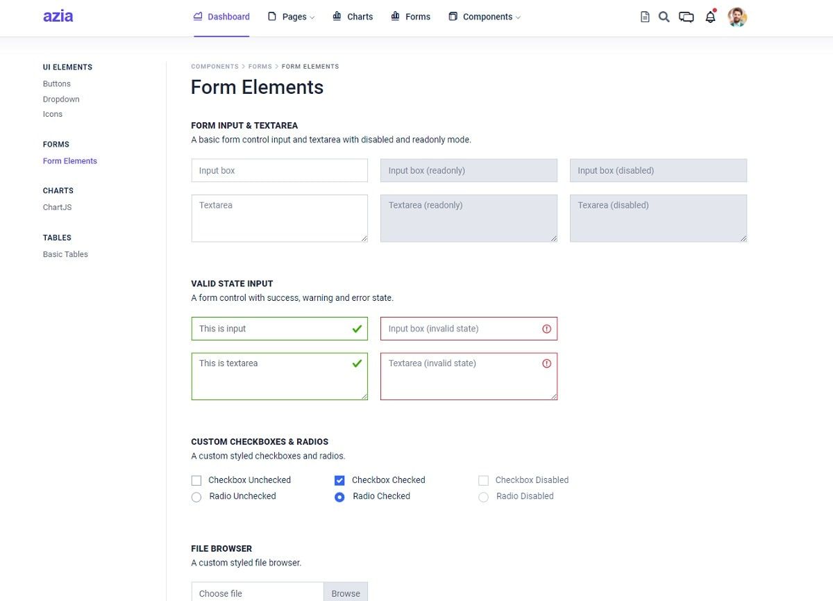 Django Azia - Forms Page.