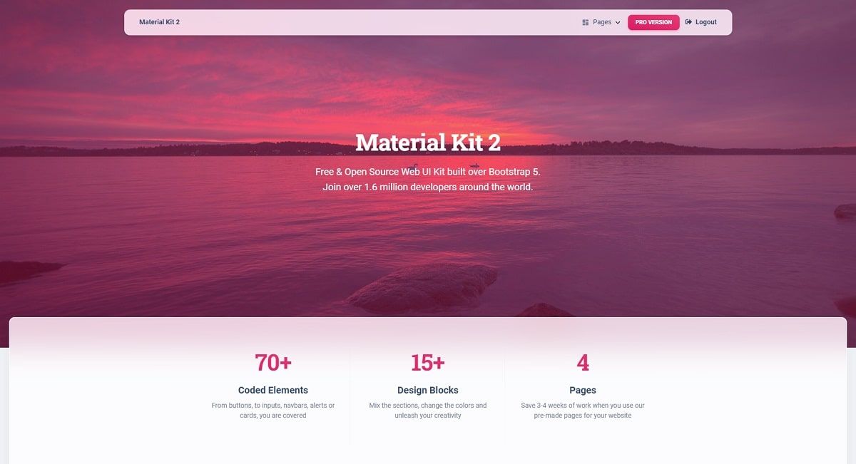Django 4 Material Kit - Cover Section.