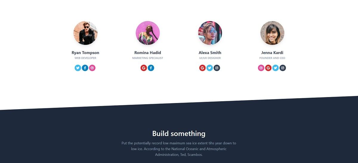 Notus React Tailwind CSS - Team Cards.