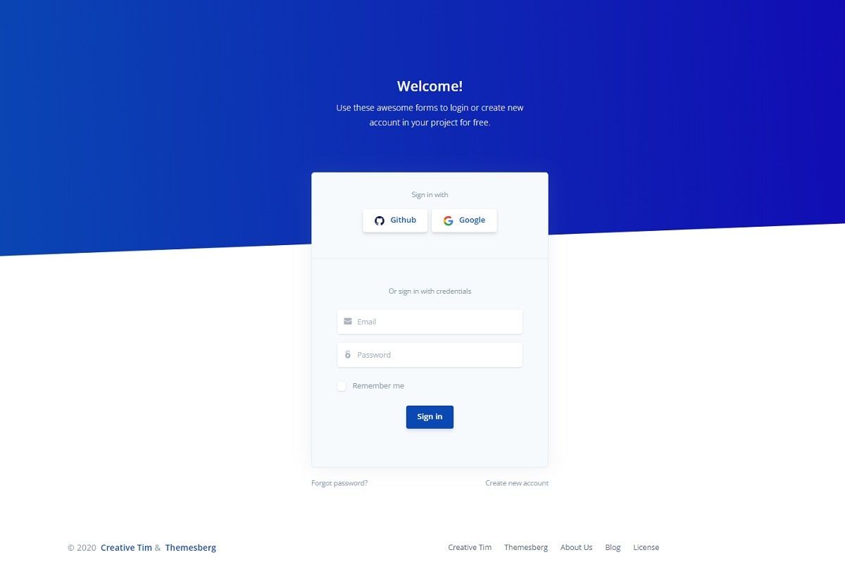 Impact Design System - Login Page