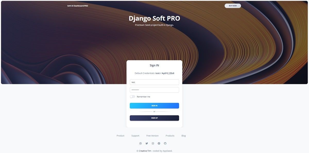 Django Soft Dashboard (Premium Starter) - Login Page