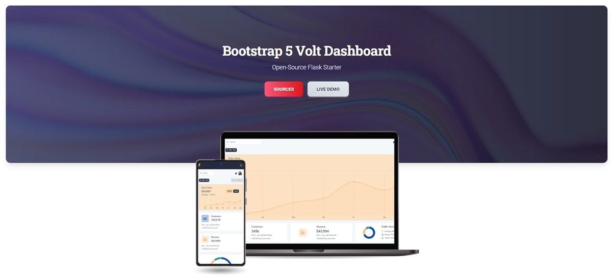 Volt Dashboard Bootstrap 5 - Cover Image