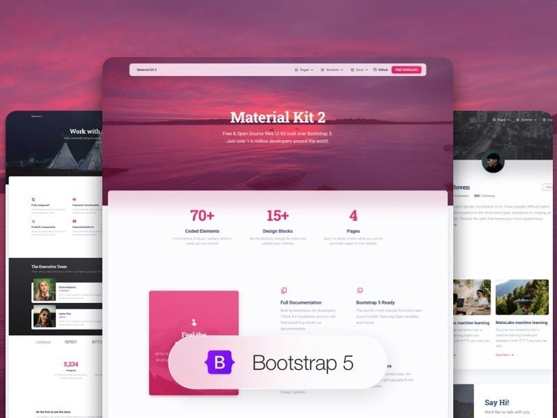 Open-Source Templates - Material Kit Bootstrap 5
