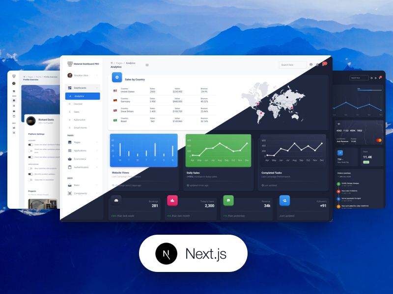 NextJS Material Dashboard - Premium Version