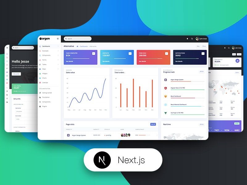 Next JS Argon Dashboard - Premium Version