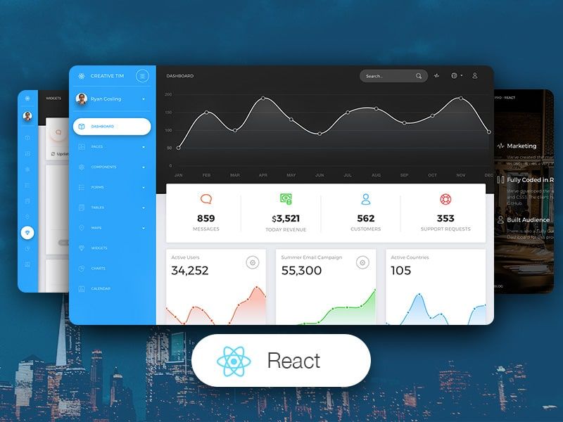 React Now UI Dashboard - Premium Version