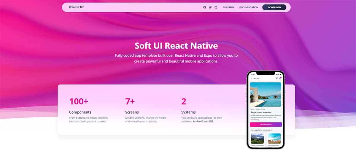 Soft UI React Native - Cover image (open-source)