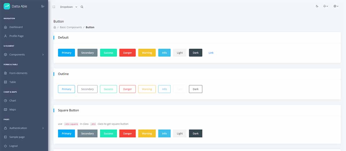 Django Datta Able - UI Components (free product).