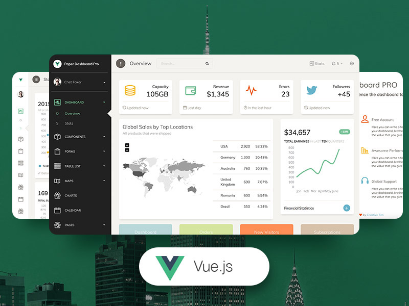 Vue Paper Dashboard - Premium Version