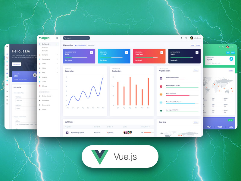 Vue Argon Dashboard - Premium Template