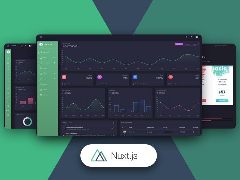 Nuxt Black Dashboard - Premium Version