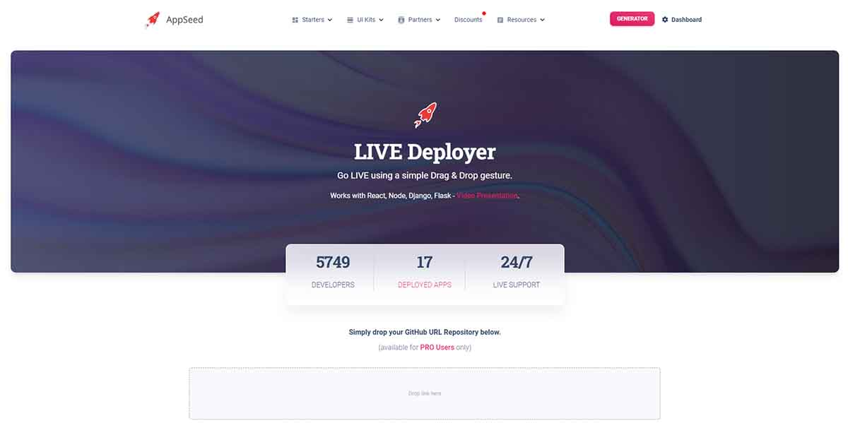 LIVE Deployer - Drag & Drop Service