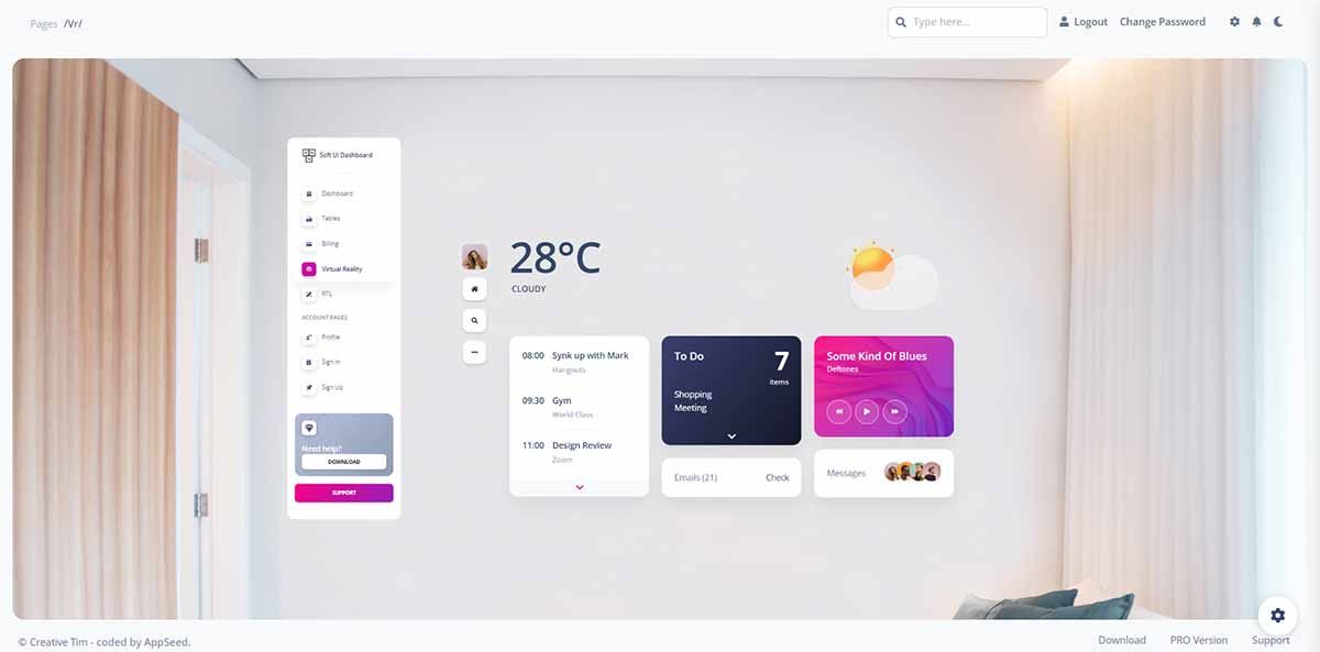 Django Soft Dashboard - VR Page (crafted by AppSeed & Creative-Tim)