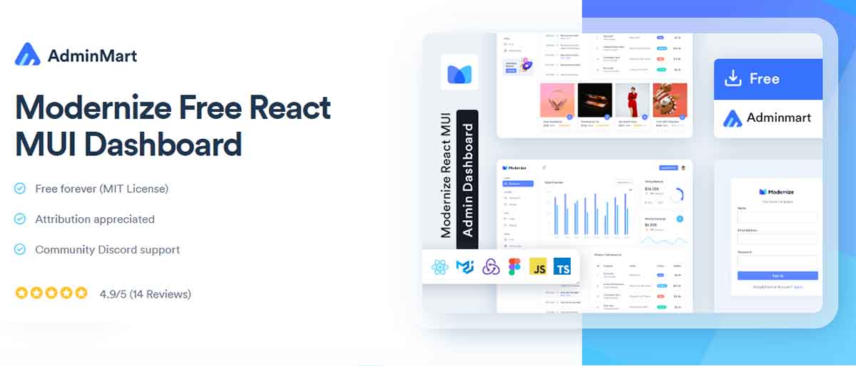 Modernize MUI React - Open-Source React Template crafted by AdminMart