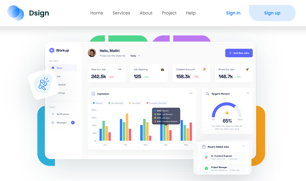 Dsign Next.js Landing-page - Free product crafted by AdminMart