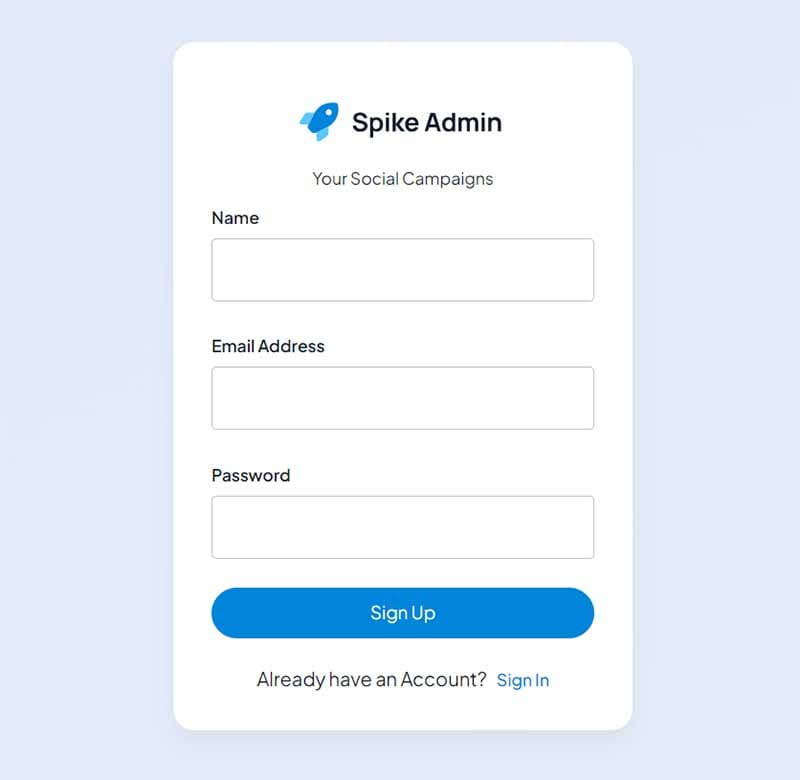 Spike NextJS - Registration Page (free template)