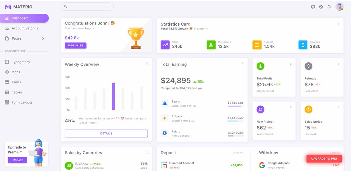 Materio Free Vuetify Template Materio Free Vuetify Template