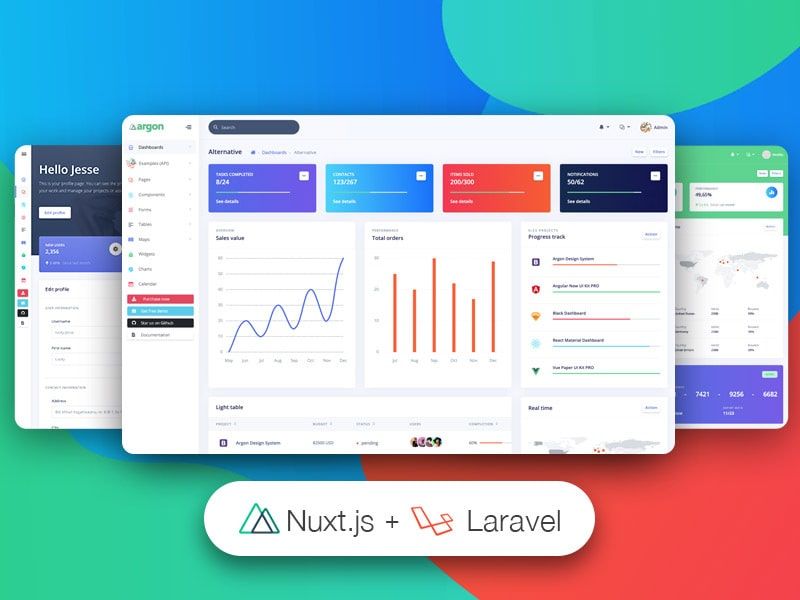 Nuxt Argon Dashboard Laravel - Premium Starter by Creative-Tim