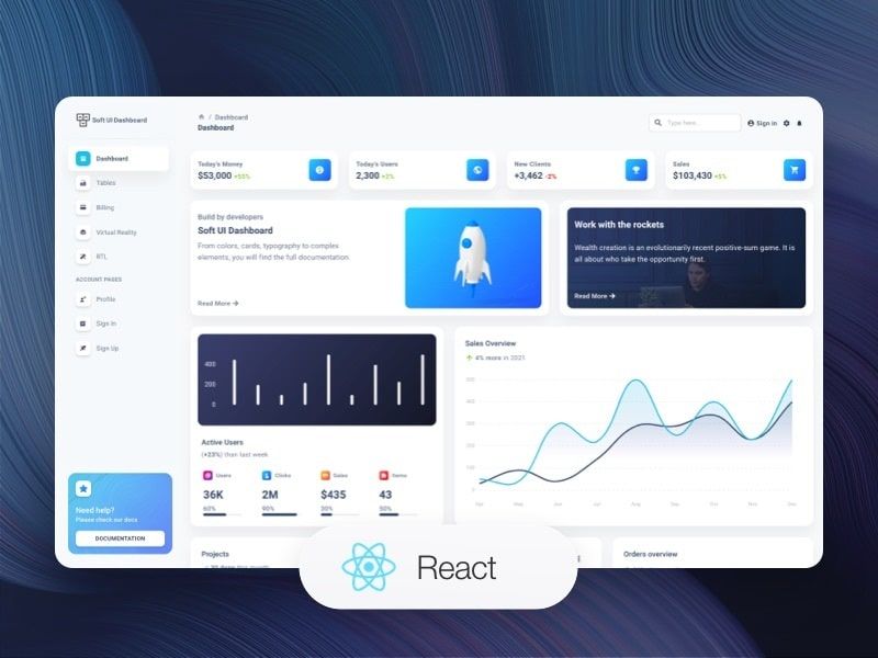 Soft UI Dashboard React - Free Template by Creative-Tim.