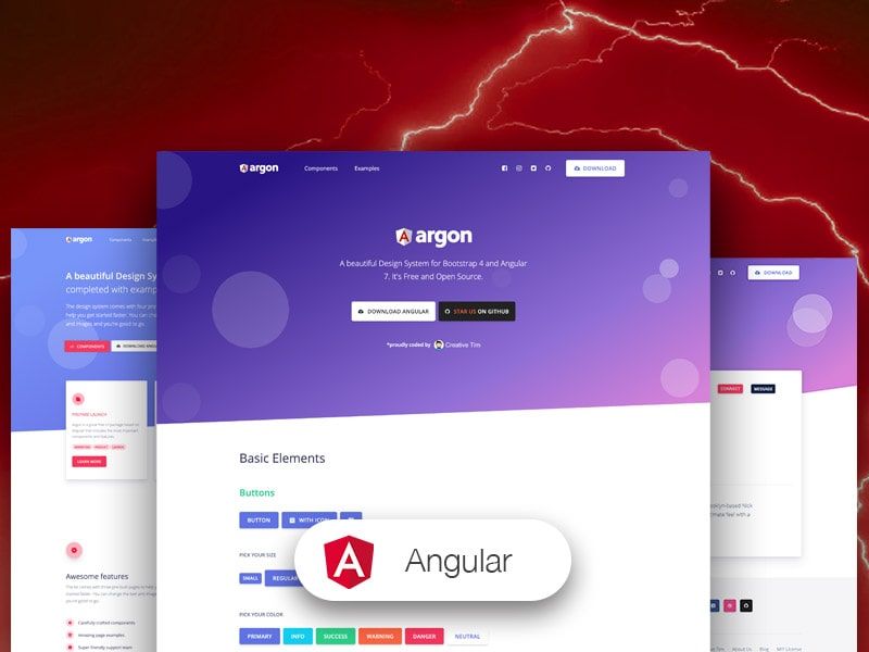 Angular Argon Design - Open-Source UI Kit by Creative-Tim