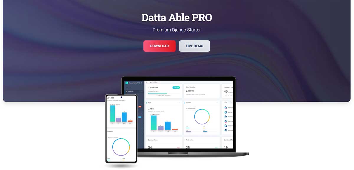 Datta Able PRO - Premium Full-Stack Starters