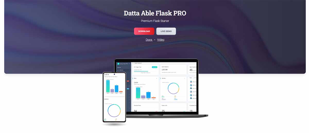 Datta Able PRO - Premium Flask Starter