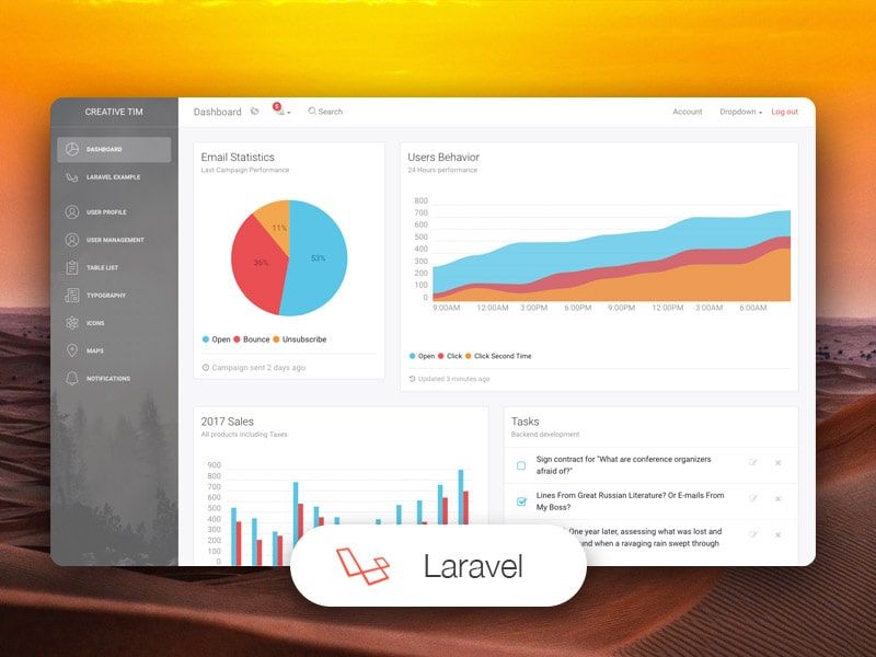 Light Bootstrap Dashboard Laravel - Open-Source project