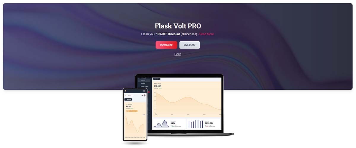 Flask Volt PRO - Updated with user profiles, Admin ROLE, improved Auth