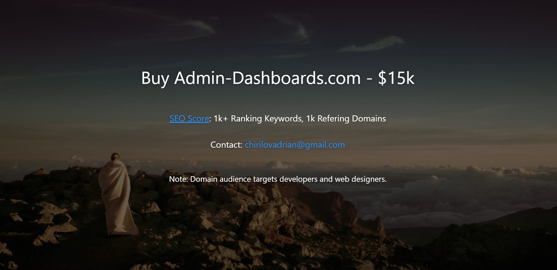 Buy Admin-Dashboards.com - $15k