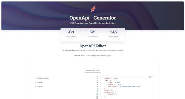 OpenAPI Editor - In-Browser Online Tool provided by AppSeed