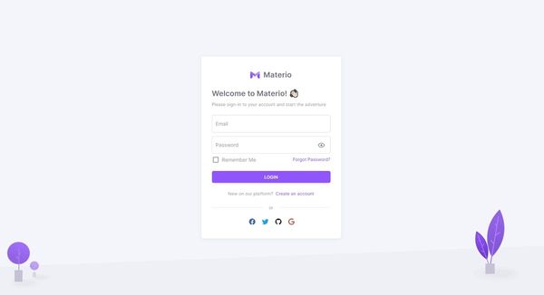 Materio - Open-Source Vuejs Laravel Admin Template.