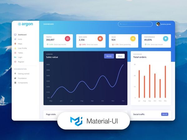 Open-Source Template - Argon Dashboard Material-UI (by Creative-Tim)