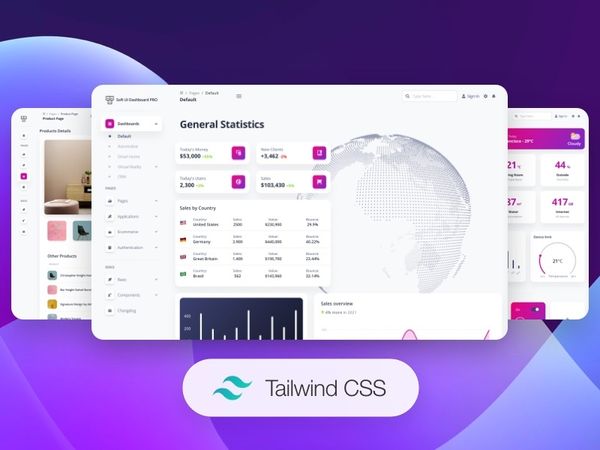 Cool UI Kit Design - Soft Dashboard Tailwind PRO