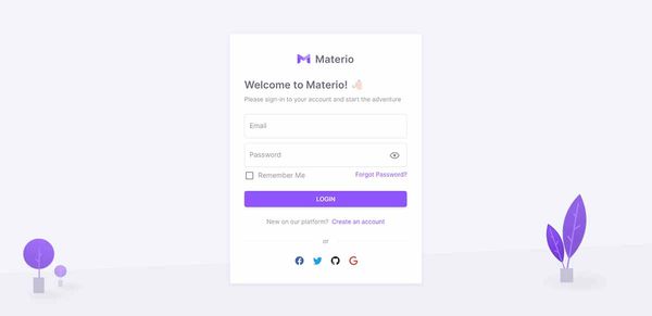 Materio - Open-Source Vue Template