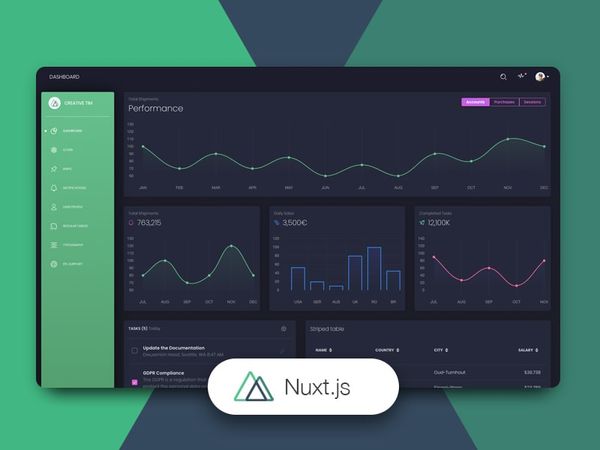 Nuxt Black Dashboard - Open-Source Starter by Creative-Tim