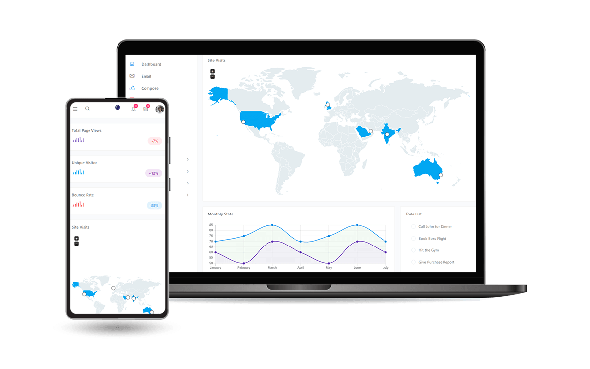 Flask Dashboard - Adminator Design