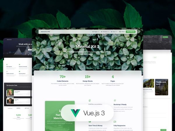 Vue Material Kit 2 - Free UI Kit by Creative-Tim