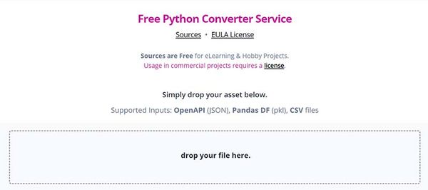 Python Generator & Converter - Free Service (opensource)