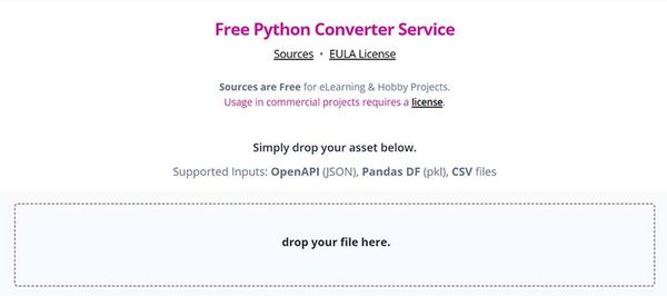 Python Generator & Converter - Free Service (opensource)