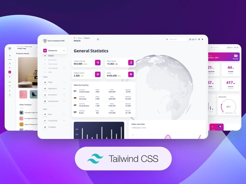 Django & Tailwind - Soft Dashboard Design (crafted by AppSeed & Creative-Tim)