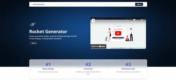 Rocket Generator - Build starters on top of Django ...fast