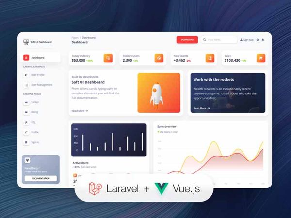 Vue Soft Dashboard Laravel - Open-Source Template